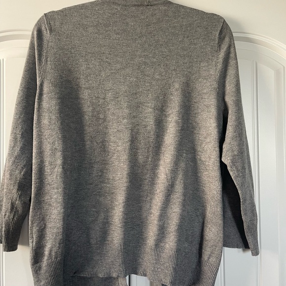 Gray Embroidered Women's Cardigan L - Picture 3 of 5